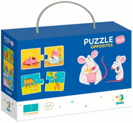Картонные (дуо) пазлы половинки Противоположности Додо / Dodo
