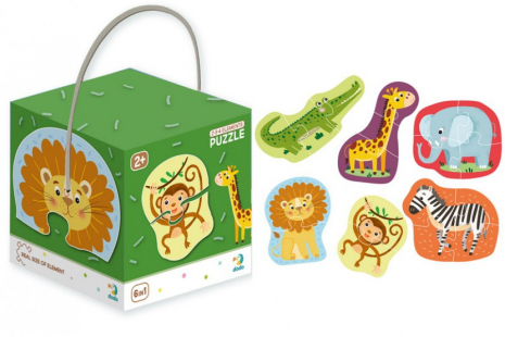 Картонні пазли 6 в 1 Дикі тварини  Африки (2-3-4), Додо / Dodo