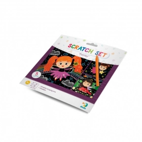 Набор для творчества -  детские гравюры Феи / Набір дитячих гравюр Феї / Scratch Set, Додо / DODO