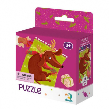 Картонний пазл "Подарунок для цуцика" (16 деталей) Dodo / Додо 300262