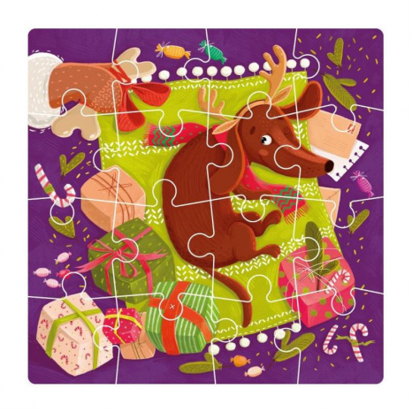 Картонний пазл "Подарунок для цуцика" (16 деталей) Dodo / Додо 300262
