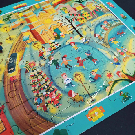 Пазл обсерваційний "Зима в містечку". DoDo. 300352