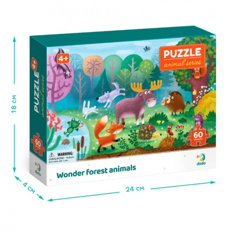 Пазл "Чудо-звери в лесу" (60 дет.) от Dodo. 300375