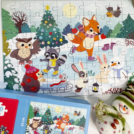 Картонный пазл "Волшебный каток" Dodo / Додо, 60 элементов, 300410