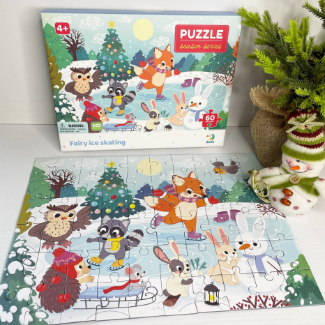 Картонный пазл "Волшебный каток" Dodo / Додо, 60 элементов, 300410
