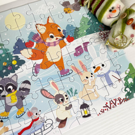 Картонный пазл "Волшебный каток" Dodo / Додо, 60 элементов, 300410