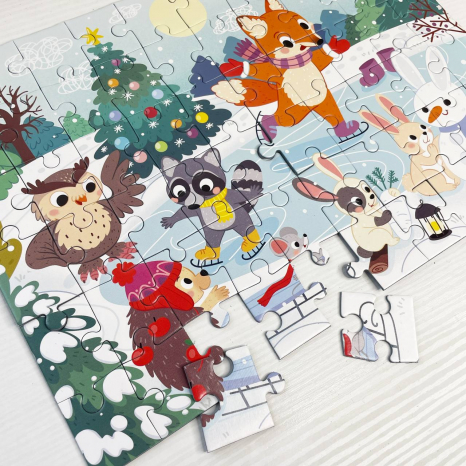 Картонный пазл "Волшебный каток" Dodo / Додо, 60 элементов, 300410