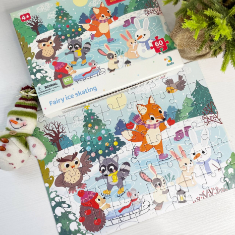 Картонный пазл "Волшебный каток" Dodo / Додо, 60 элементов, 300410
