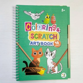 Набір для творчості 300490 "Домашні тварини" 2в1 розмальовки та гравюри(шкрябалка) DoDo