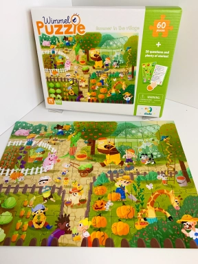 Картонний віммельпазл "Літо у селі" (60 ел.), Dodo, 300558