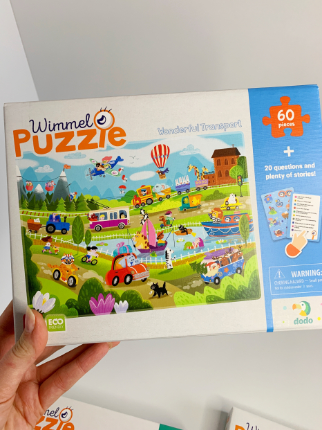 Картонний віммельпазл "Диво - транспорт" (60 ел.), Dodo, 300561
