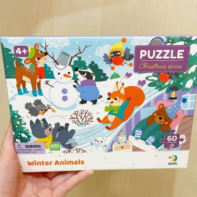 Картонний пазл Додо 60 елементів Зимові тваринки Dodo 300578