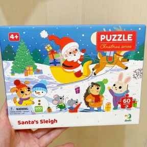 Картонный пазл Додо 60 элементов Санки Санты Dodo 300579