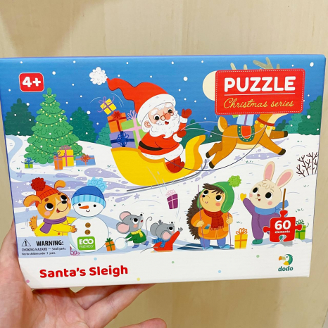 Картонный пазл Додо 60 элементов Санки Санты Dodo 300579