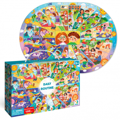Пазл "Розпорядок дня" 300619  "DoDo", 100 елементів, 33х45 см,