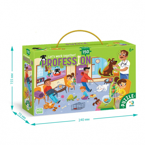 Пазл Професії: Ветеринар. Dodo 150 ел