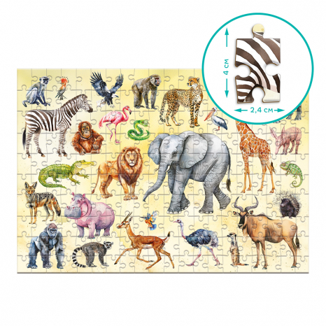 Пазл "Животные Сафари", 200 эл, DoDo, 33х47 см