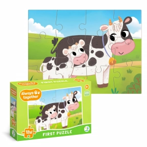 Картонний пазл Завжди разом. Корівки, 12 ел Dodo 300633