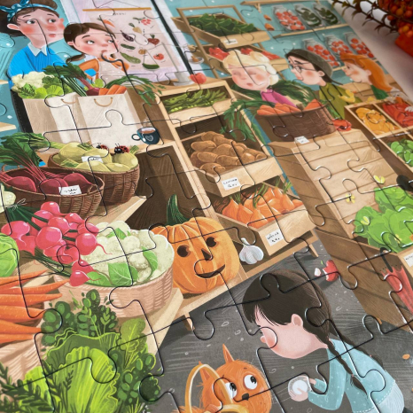 Вімельпазл "Шукай та знаходь "Дарунки осені" 80 деталей, Додо / Dodo 300666