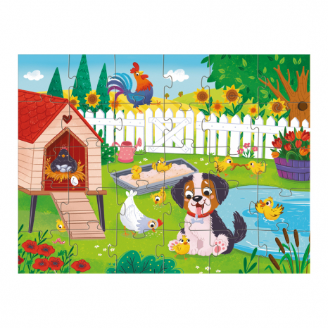 Пазли - 30 елм."Песик і курчата" DoDo 300681