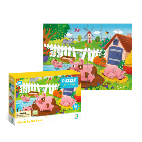 Пазли "Поросята біля ставка"- 30 елм. - 300682 Dodo