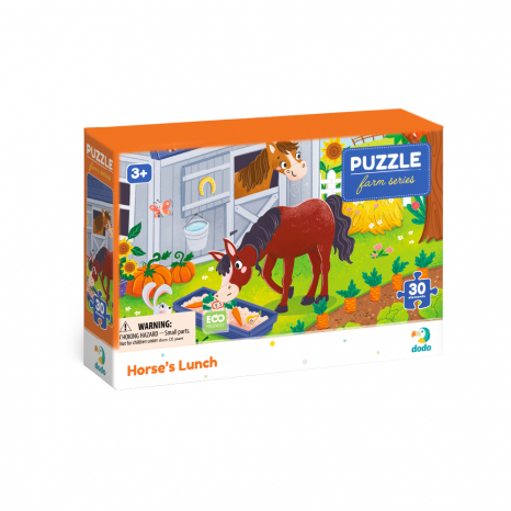Картонные пазлы Додо 30 элементов Обед для лошадки 300684 Dodo