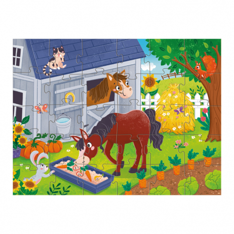 Картонні пазли Додо 30 елементів  Обід для коника 300684 Dodo