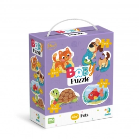 Картонные пазлы Додо 4 в 1 Baby puzzle. Домашние животные 300688 Dodo