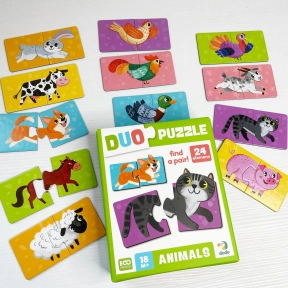 Пазли ДУО "Тваринки-половинки" Dodo 300689