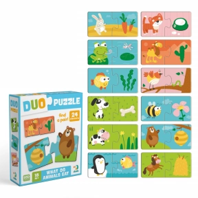 Пазли ДУО "Хто що їсть" Dodo 300691