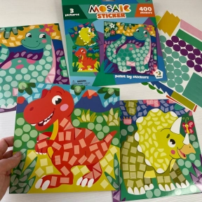 Набір для творчості. Мозаїка зі стікерами 300898 «Динозаври» DoDo