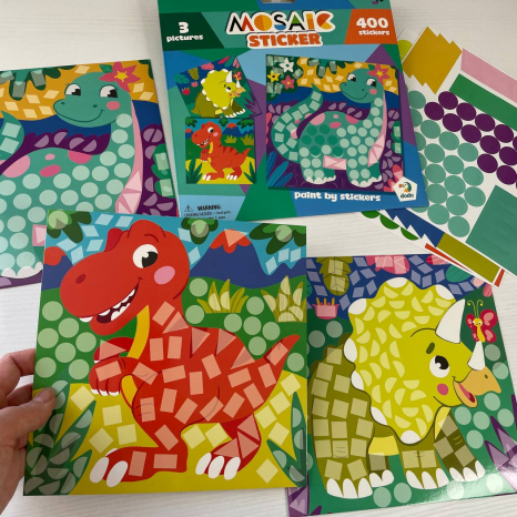 Набір для творчості. Мозаїка зі стікерами 300898 «Динозаври» DoDo