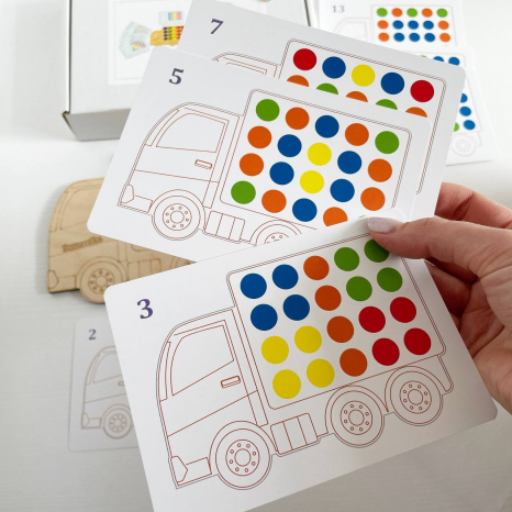 Дерев'яна гра сортер / рамка-вкладиш Вантажівка Познавалка 30100 Poznavalka