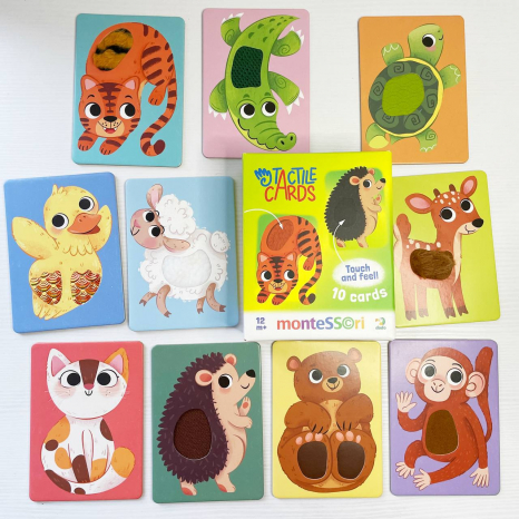 Набор карточек с тактильными элементами "Монтессори. Малыши животные", DoDo, 301230