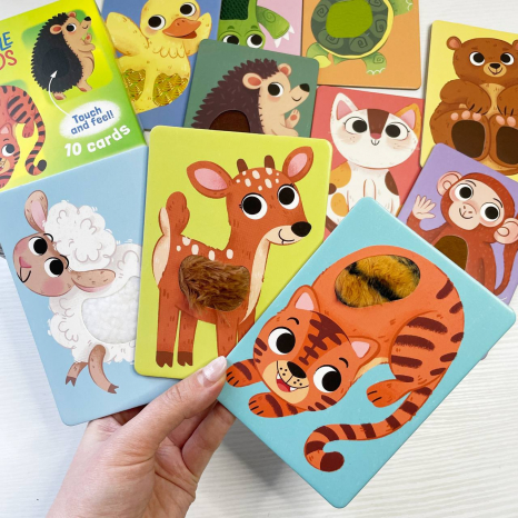 Набор карточек с тактильными элементами "Монтессори. Малыши животные", DoDo, 301230