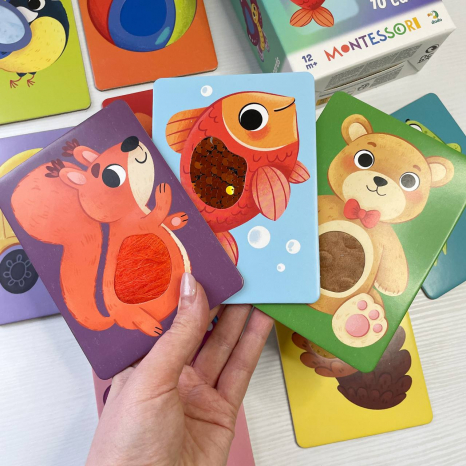 Набор карт с тактильными элементами "Монтессори. На прогулке", DoDo, 301231