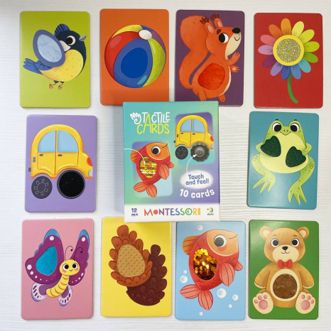 Набор карт с тактильными элементами "Монтессори. На прогулке", DoDo, 301231
