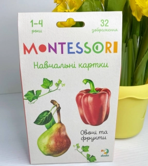 Набор обучающих карточек "Монтессоры. Овощи и фрукты", DoDo, 301232