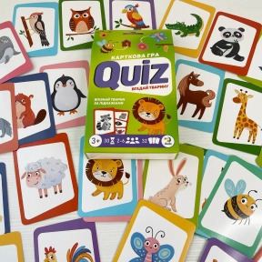 Настільна карткова гра Quiz "Вікторина: Вгадай тваринку" 301244 Dodo