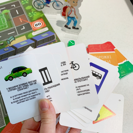Настільна гра розвиваюча Дорожні знаки  українською мовою Strateg 30245