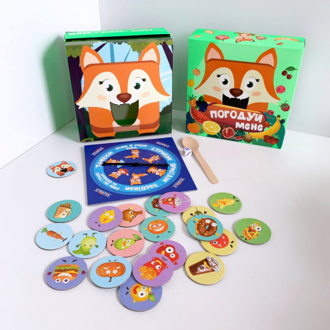 Настільна гра "Погодуй мене" -  лисичка розвиваюча Strateg 30347