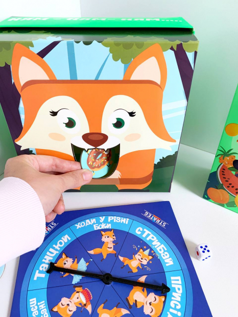Настільна гра "Погодуй мене" -  лисичка розвиваюча Strateg 30347