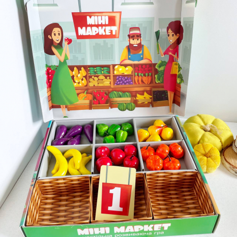 Дитяча настільна гра для сортування "Міні Маркет", Strateg, 30915