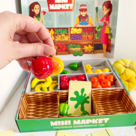 Дитяча настільна гра для сортування "Міні Маркет", Strateg, 30915