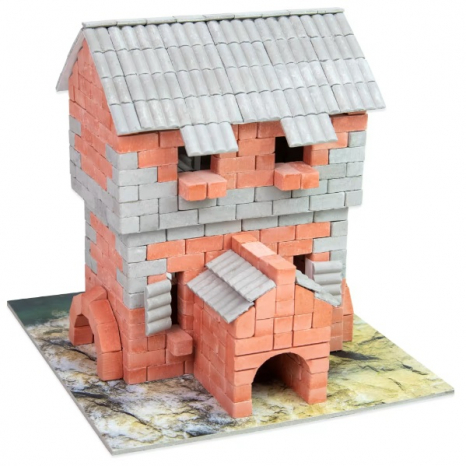Будівельний набір для творчості (конструктор) з міні-цеглинок 31017 BLOCKY "Дім на скелі" Strateg