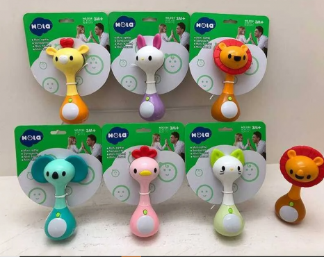 Погремушка животное для малыша "Hola" мелодии, звуки, подсветка 3134