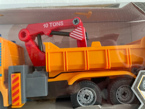 Конструктор - машина з інструментами Самоскид з краном 104 деталі інерційн. на бат.,св.,зв. 3203-3