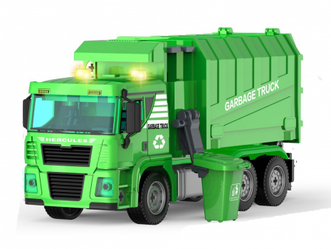 Конструктор - машина с инструментами мусоровоз 112 детали инерционн. свет, звук 3203-4