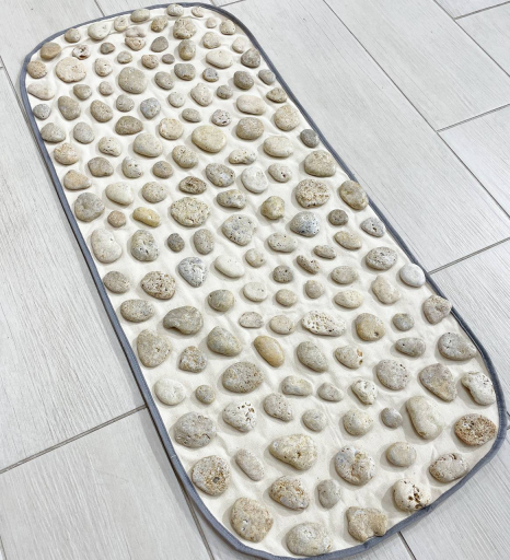 Коврик массажный из натуральной гальки 90*40 см