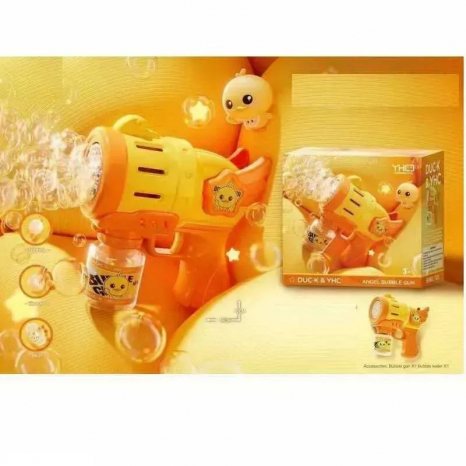 Пістолет з мильними бульбашками “Качечка”, автоматичний принцип, мильний розчин, підсвічування 333-18 Y